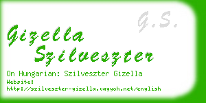 gizella szilveszter business card